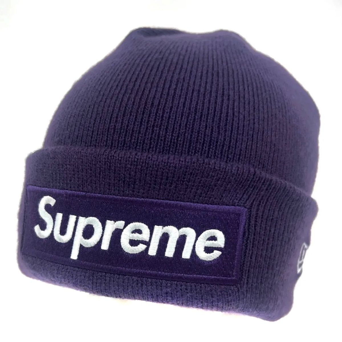 SUPREME × NEW ERA シュプリーム ニューエラ ニット帽子 ロゴ 刺繍