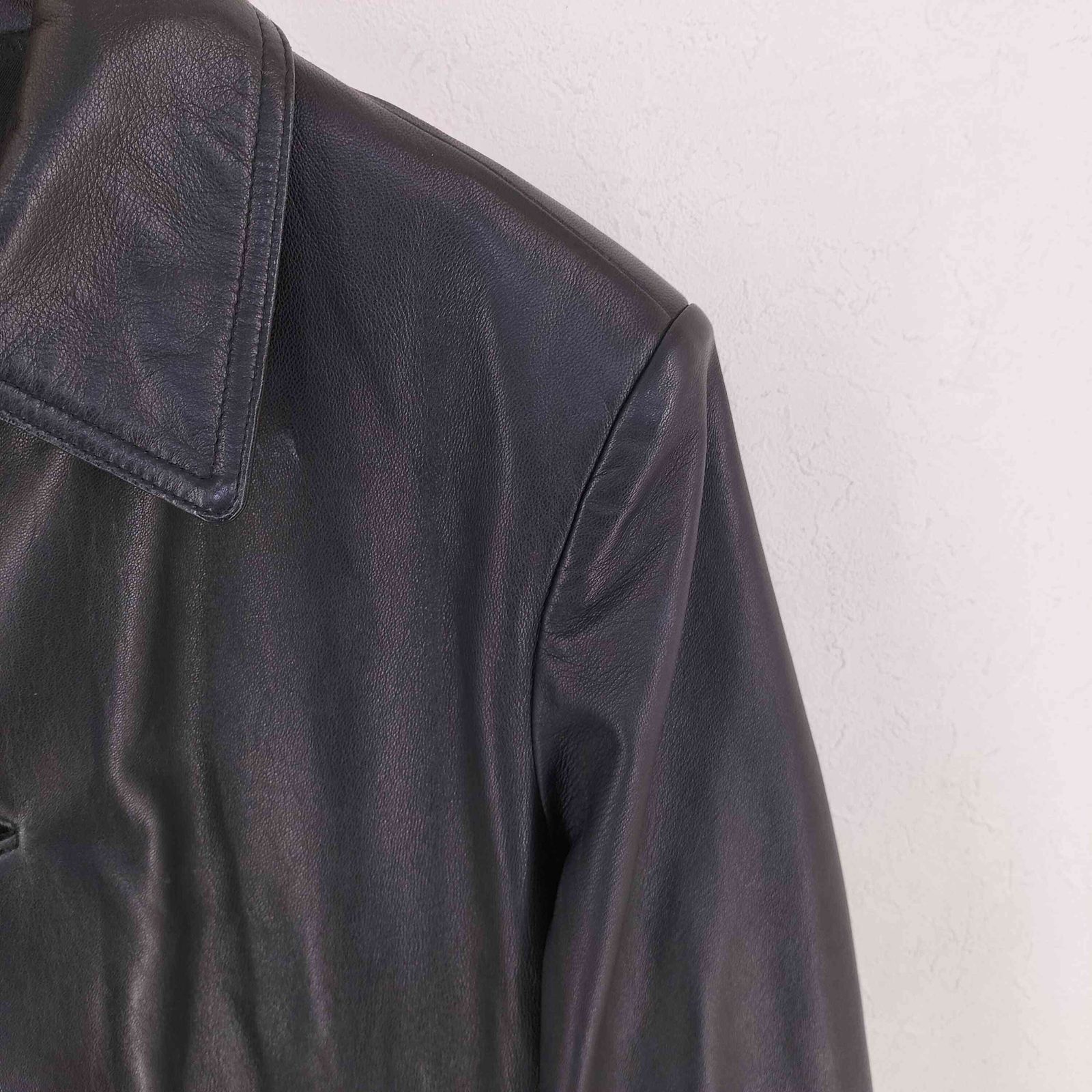 【極美品】WIND ARMOR レザーステンカラーコート　イタリア製シープスキン ウィンドアーマー Wind Armor イタリア製 SHEEPSKIN レザーコート