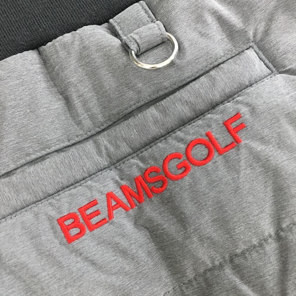 超美品】ビームスゴルフ 中綿ノースリーブワンピース グレー×ベージュ