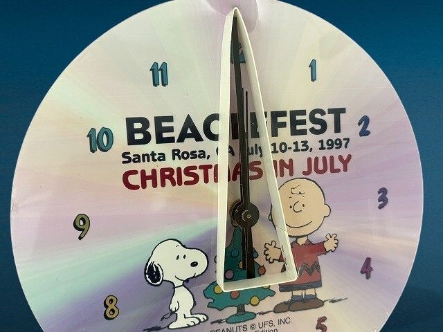 スヌーピー ピーナッツ 1997 ビーグルフェスト 壁掛け時計 500 345 | シリアルナンバー 直径21.5 cm INP_G 07