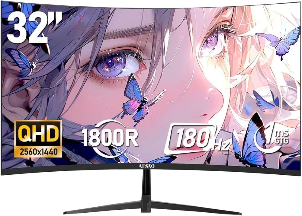 32インチ ゲーミング モニター QHD 180Hz パソコン モニター 1ms(GTG