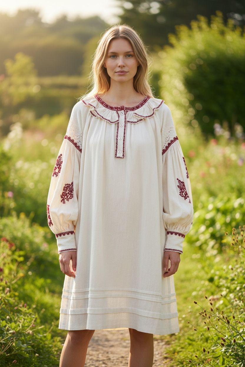 【美品】イザベルマランエトワールチュニックドレスワンピースアイボリー 新品 ISABEL MARANT ÉTOILE イザベルマラン エトワール エンブロイ