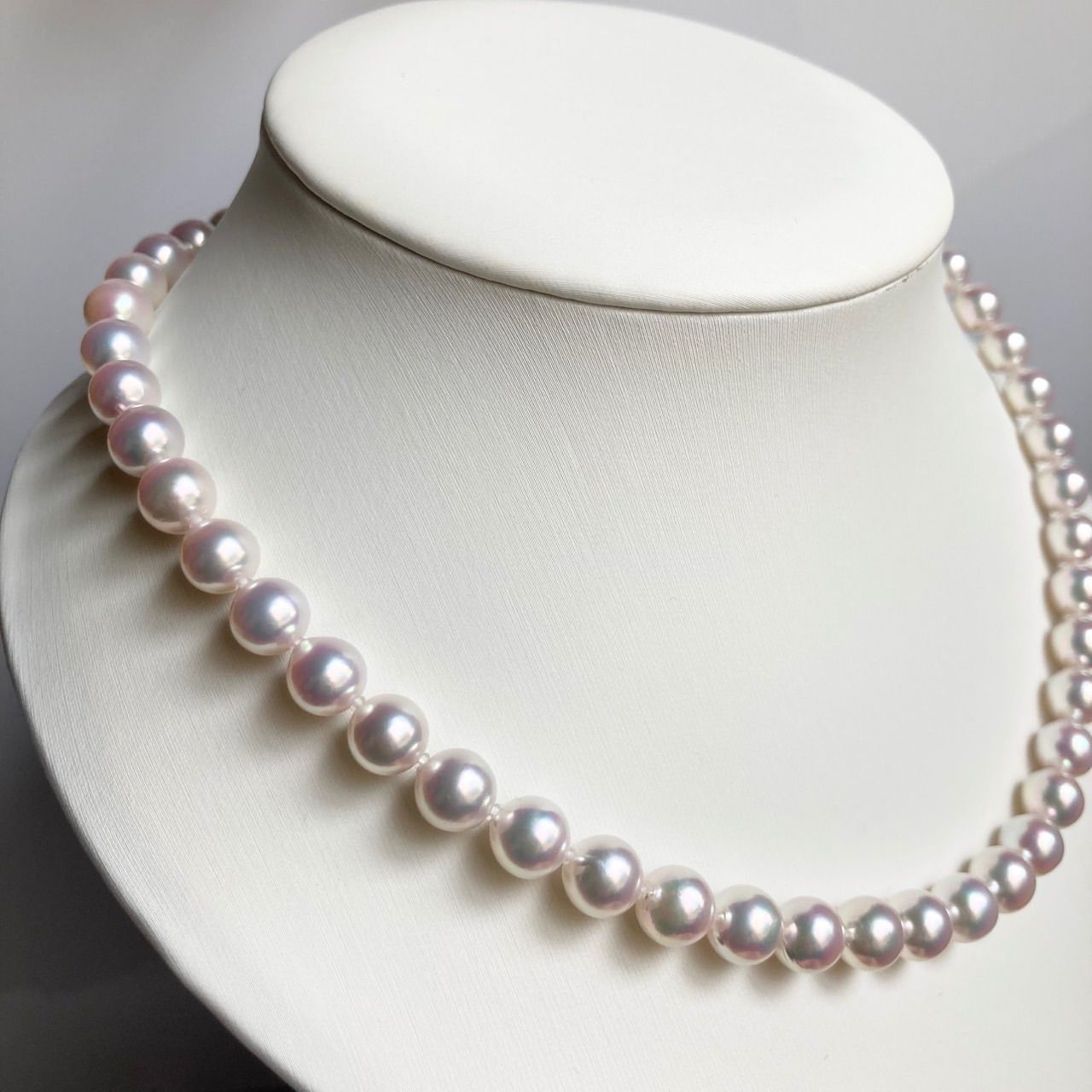 花珠 あこや真珠 ネックレス 8.0-8.5mm 45cm silver 鑑別書付き z18