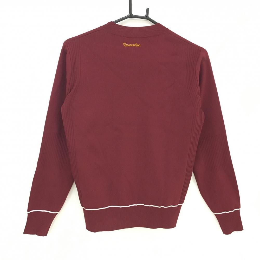 美品】レザレクション セーター ボルドー ニット ロゴ刺しゅう
