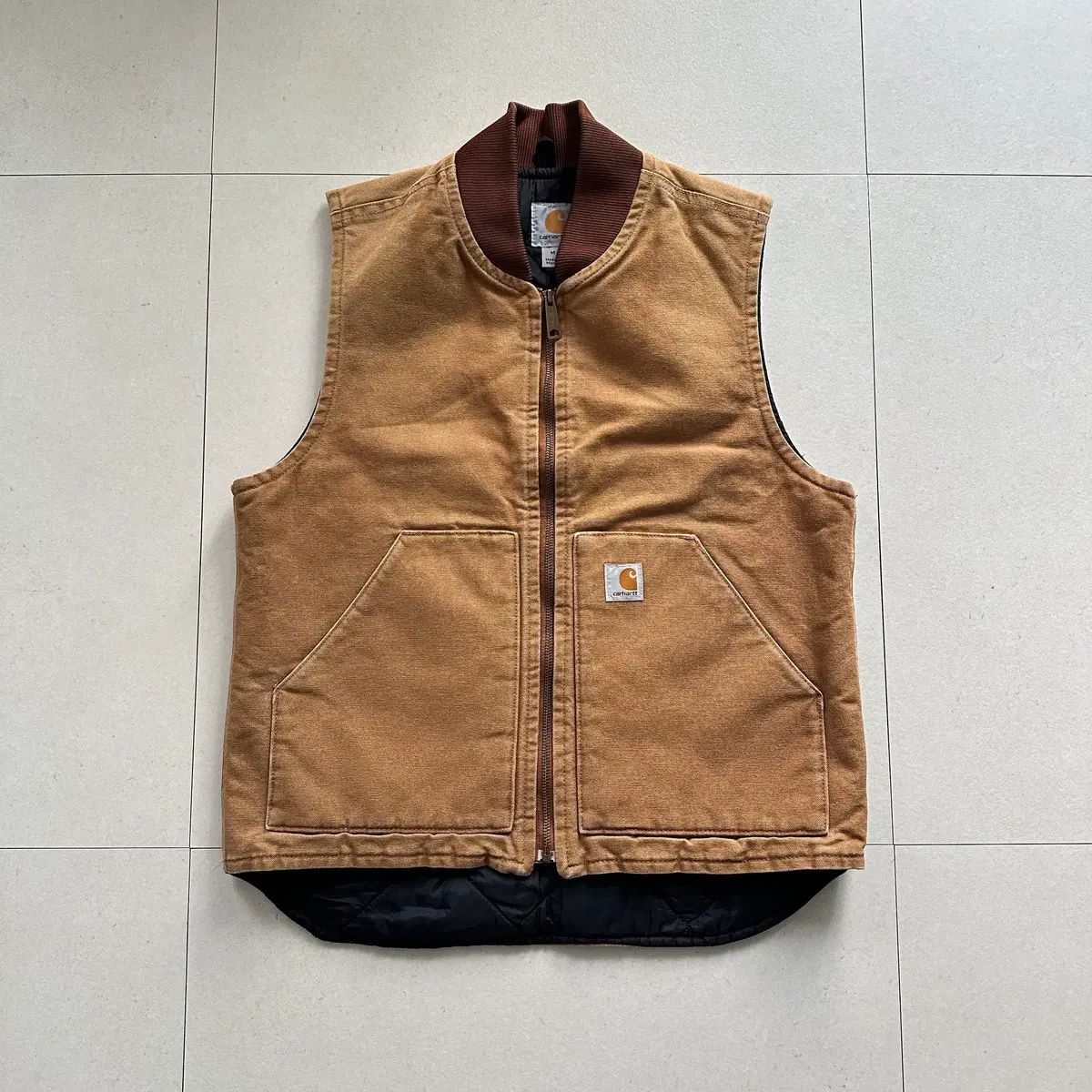 カーハート キルティングベスト ブラウン L~XL程度 Carhartt キルティング ベスト ブラウン 【公式通販】