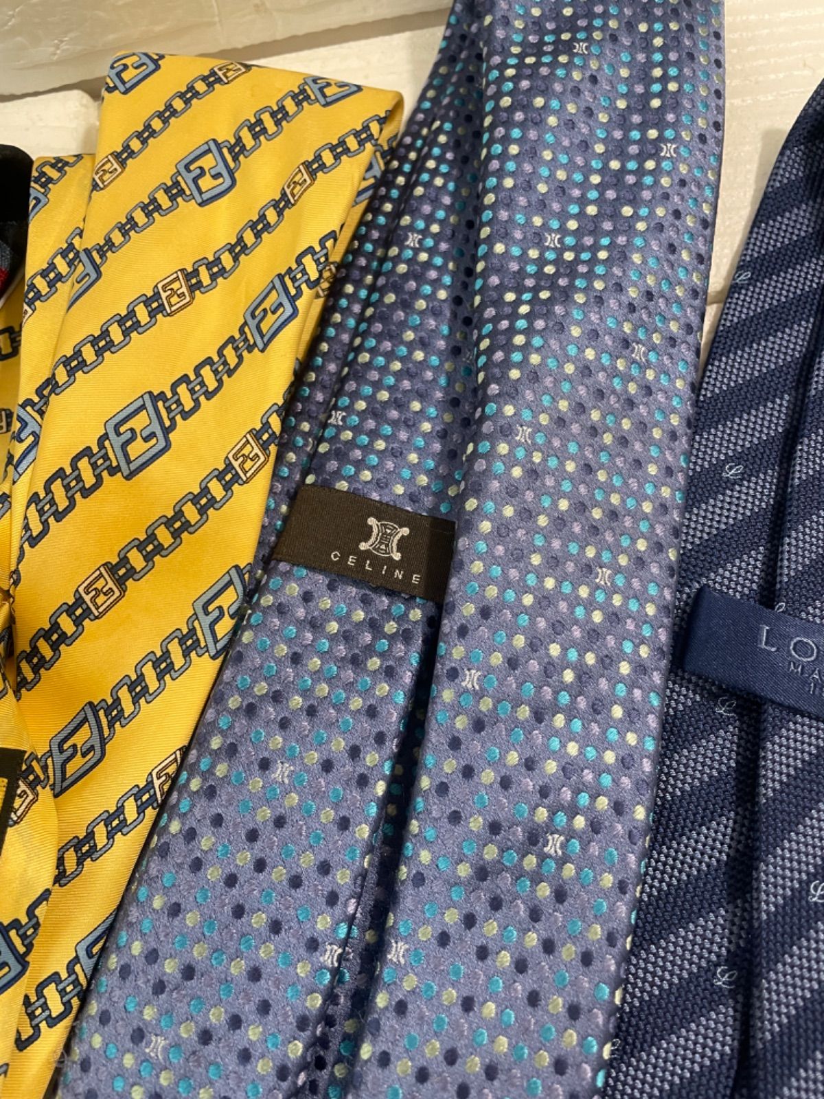 I【まとめ売り①】ブランドネクタイ まとめ4点 ロエベ セリーヌ