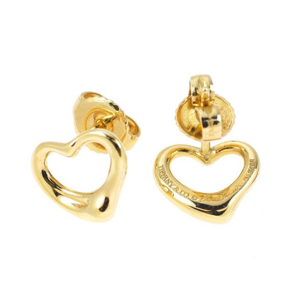 ティファニー K18YG ピアス オープンハート - メルカリ