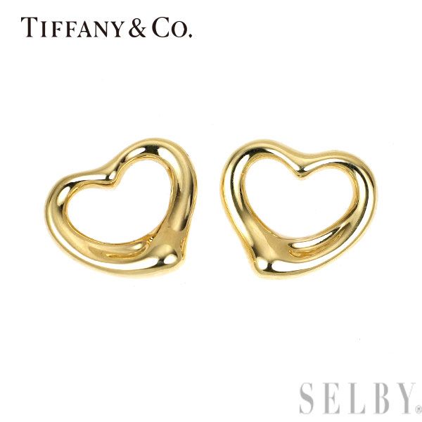 ティファニー K18YG ピアス オープンハート - メルカリ
