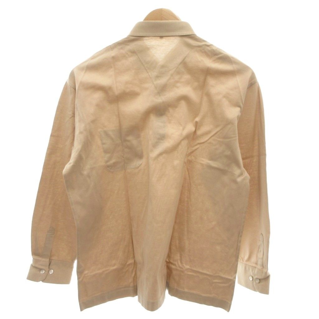 DAKS(ダックス) ☆メンズ長袖ポロシャツ　ベージュ Lサイズ ダックス DAKS 美品 ポロシャツ L ベージュ 長袖 レギュラーカラー