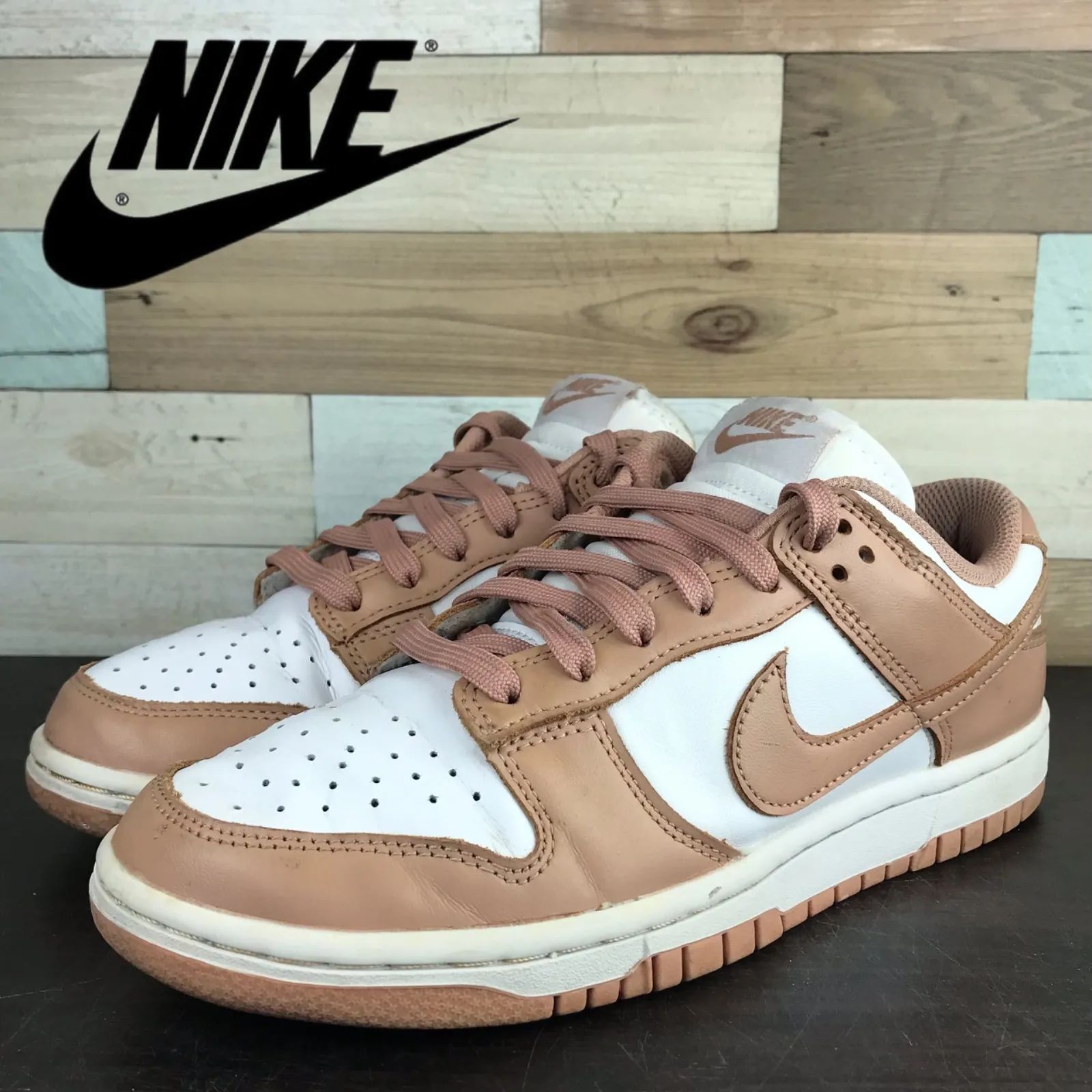 NIKE DUNK LOW ダンク ロー カット ピンク ホワイト 白 レディース 