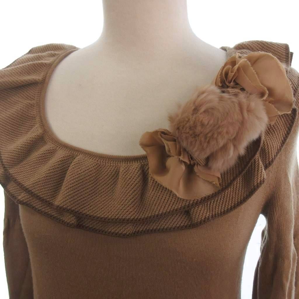 トゥービーシック TO BE CHIC ニット フリル チュニック ライト