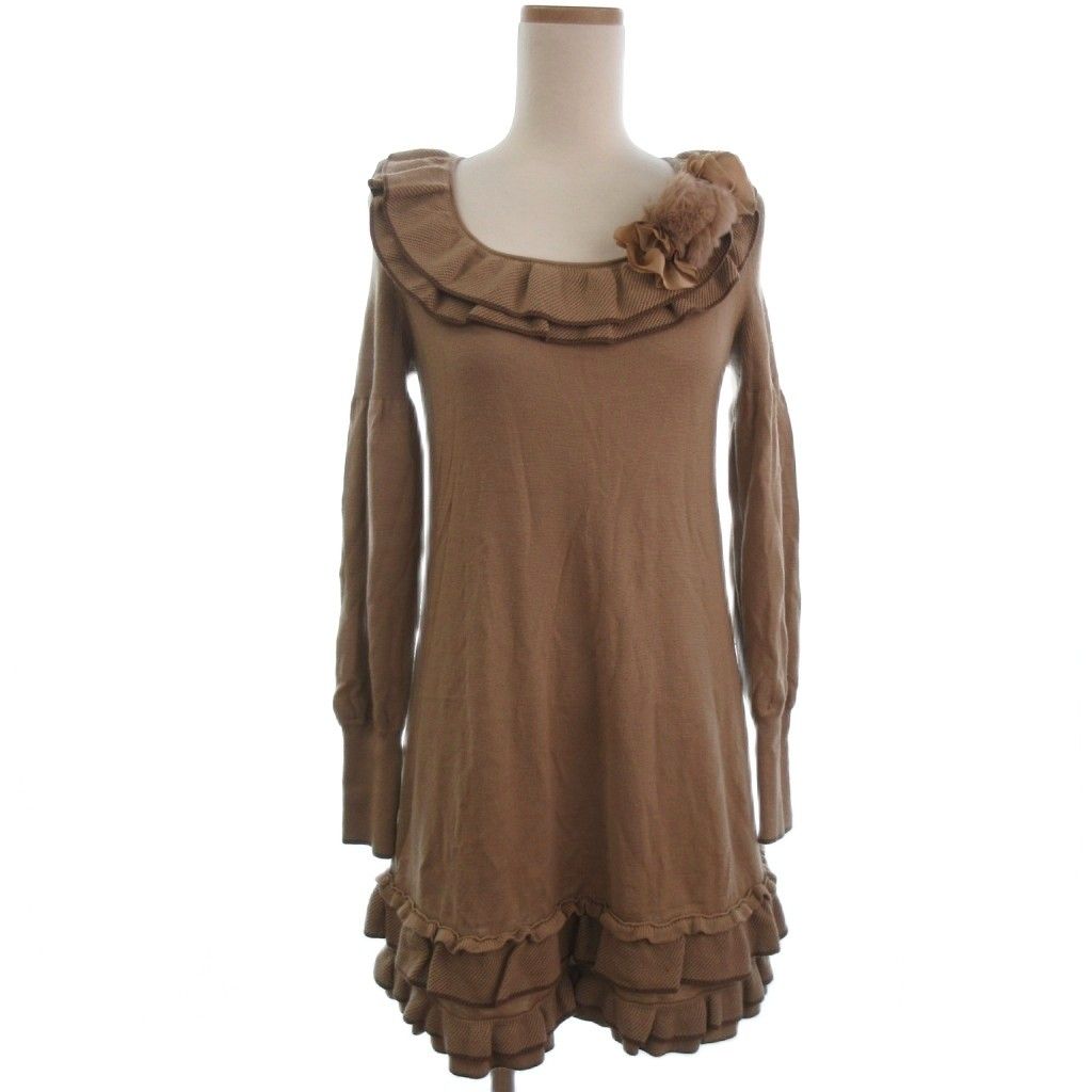 トゥービーシック TO BE CHIC ニット フリル チュニック ライト