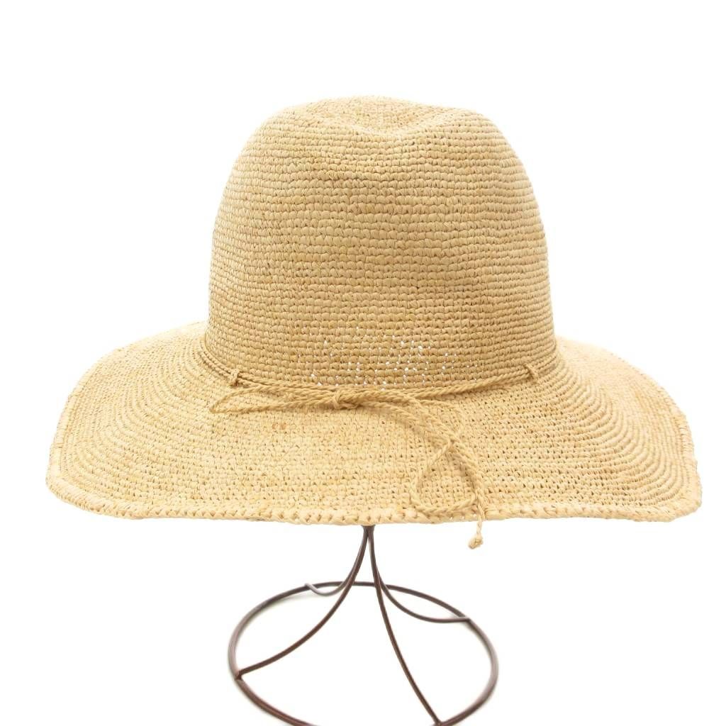 美品★ ヘレンカミンスキーHELEN KAMINSKI麦わら帽子 ロゴ金具 ヘレンカミンスキー HELEN KAMINSKI 美品 帽子 ストローハット 麦わら