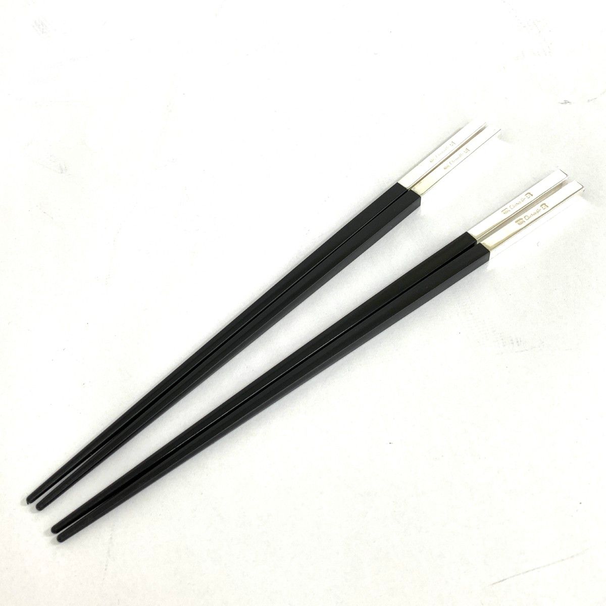 Christofle クリストフル 箸2客セット ブラック/シルバーカラー ユニ