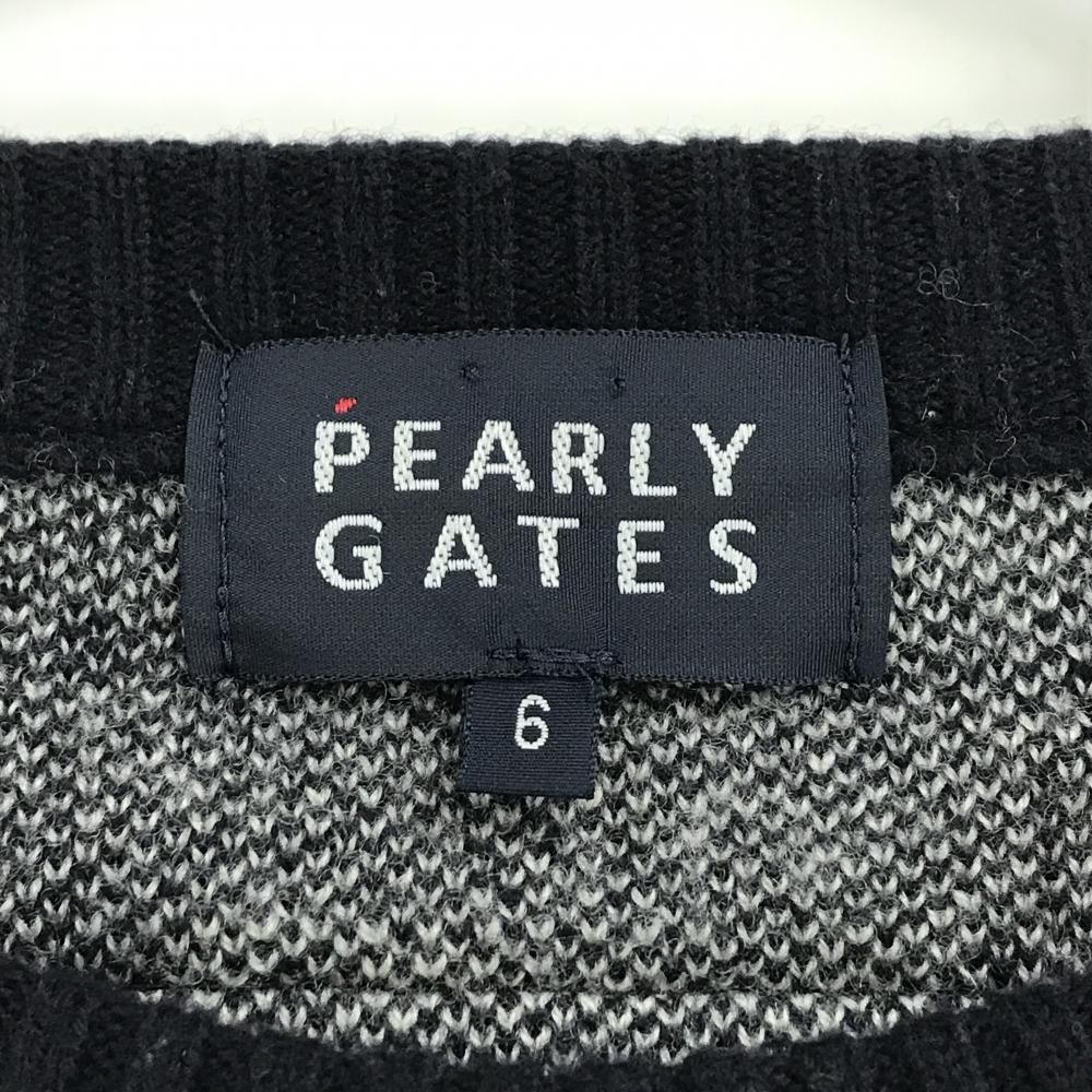 パーリーゲイツ セーター ネイビー×白 ポニー柄 ウール100％ ニット