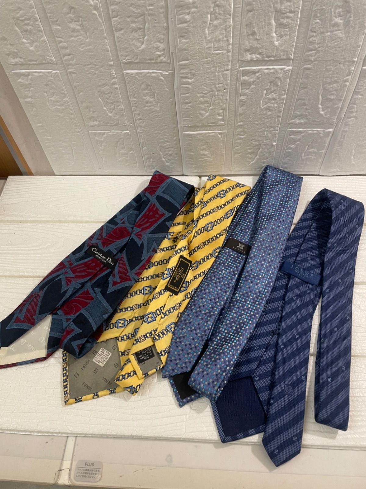 I【まとめ売り①】ブランドネクタイ まとめ4点 ロエベ セリーヌ