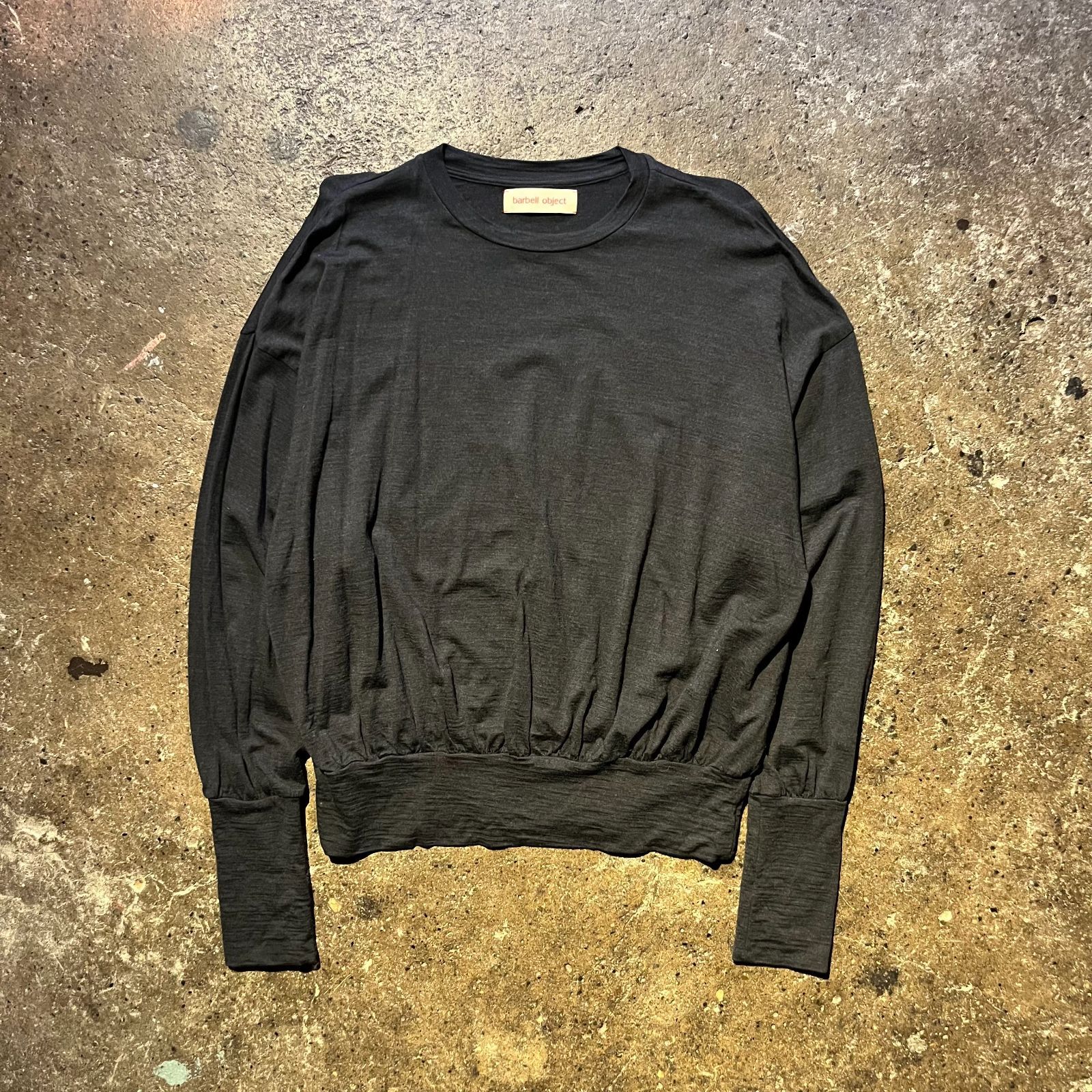 トップス barbell object swool l/s top black barbell object wool ls