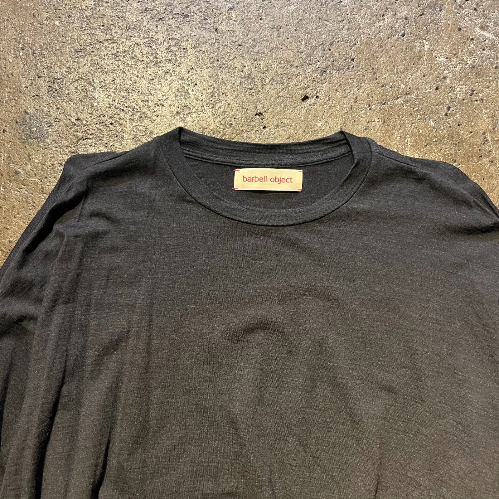 barbell object 24ss swool l/s top/ecru バーベルオブジェクト 2024ss 