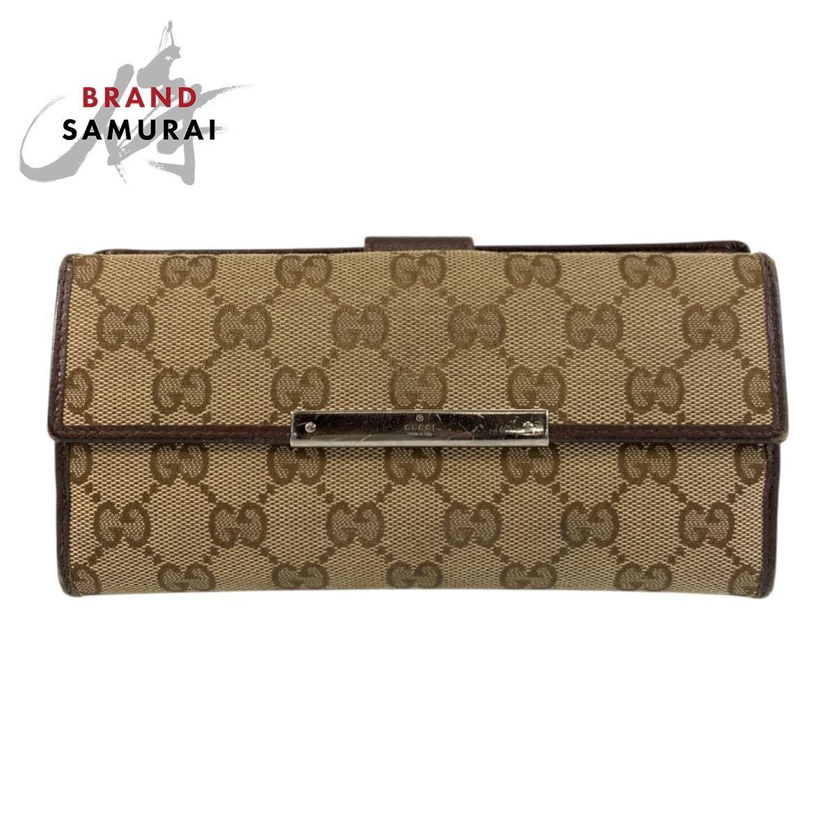 GUCCI グッチ 長財布 ベージュ/ブラウン キャンバス レディースブランド GUCCI グッチ ラウンドファスナー 長財布 ブラウン 332747 レディー