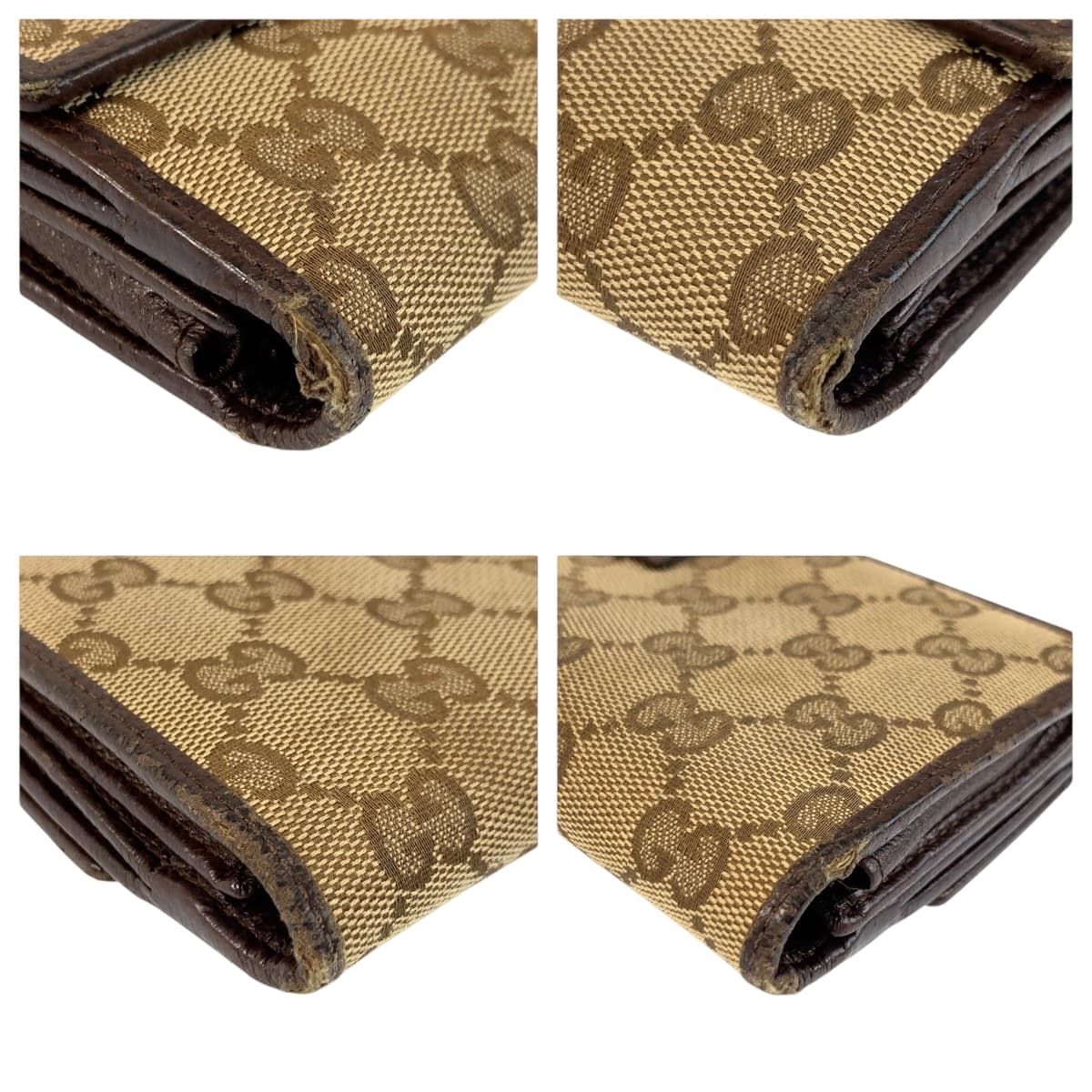 GUCCI グッチ ベージュ ブラウン シルバー金具 GGキャンバス/レザー