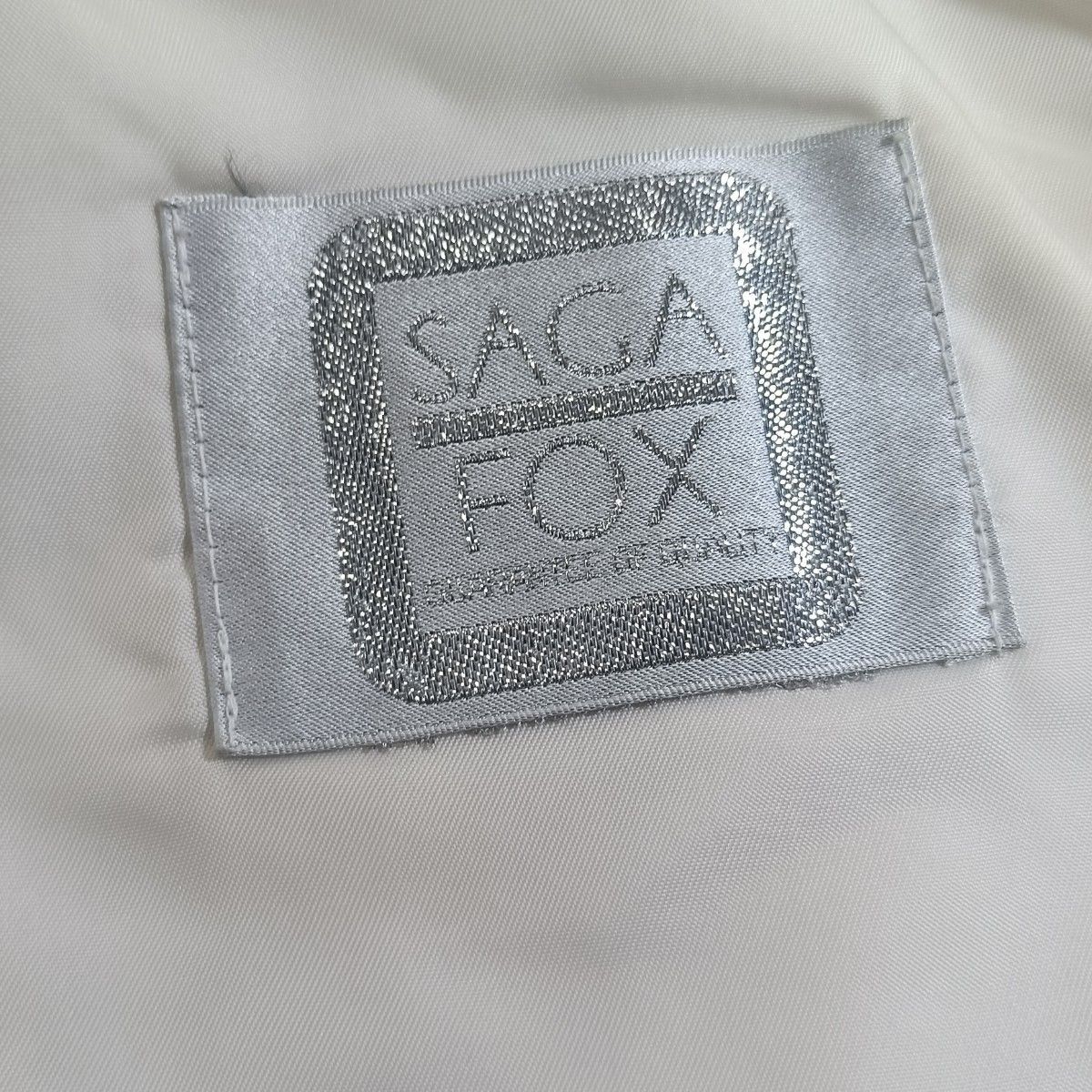 高級サガフォックス 着丈75cm ブルーフォックス ファーコート リアル