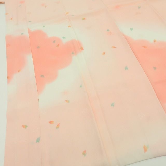 百華❀Y4473◇新品 袷 正絹 絞り 仕付け糸・半襟付 手縫い仕立て 桜