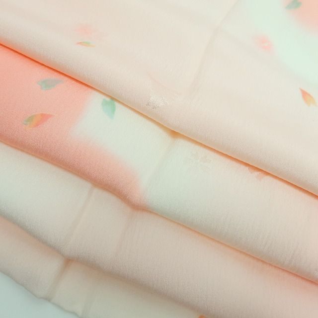 百華❀Y4473◇新品 袷 正絹 絞り 仕付け糸・半襟付 手縫い仕立て 桜