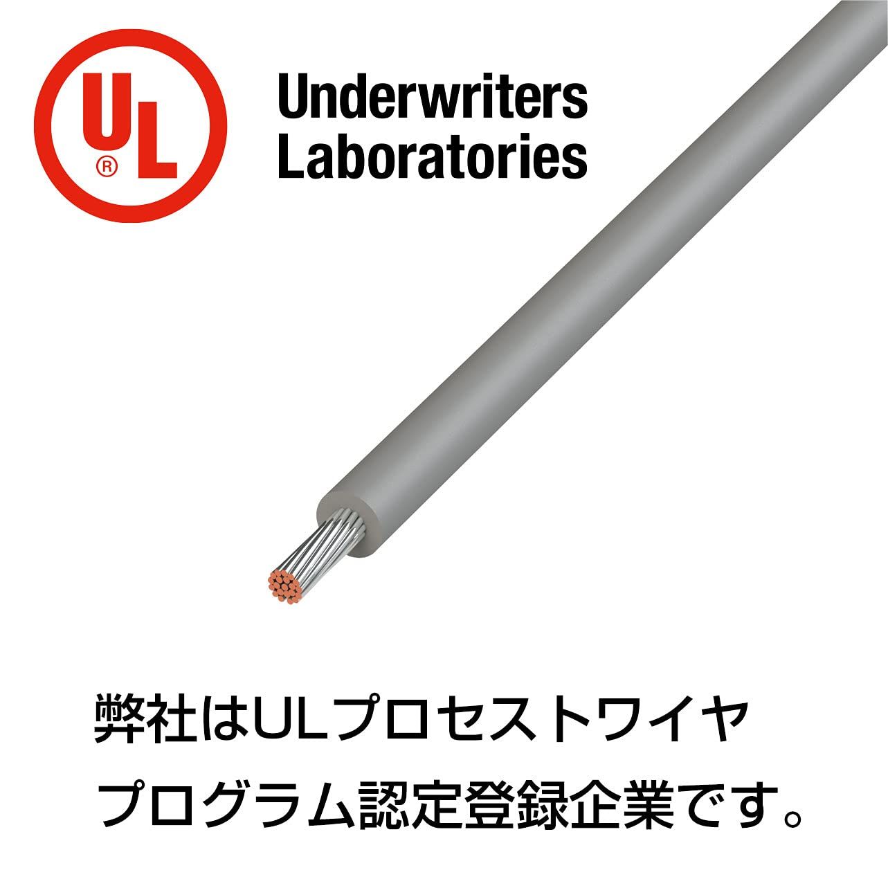 新品 協和ハーモネット UL1007 AWG20 耐熱ビニル絶縁電線 リール巻 100m 灰