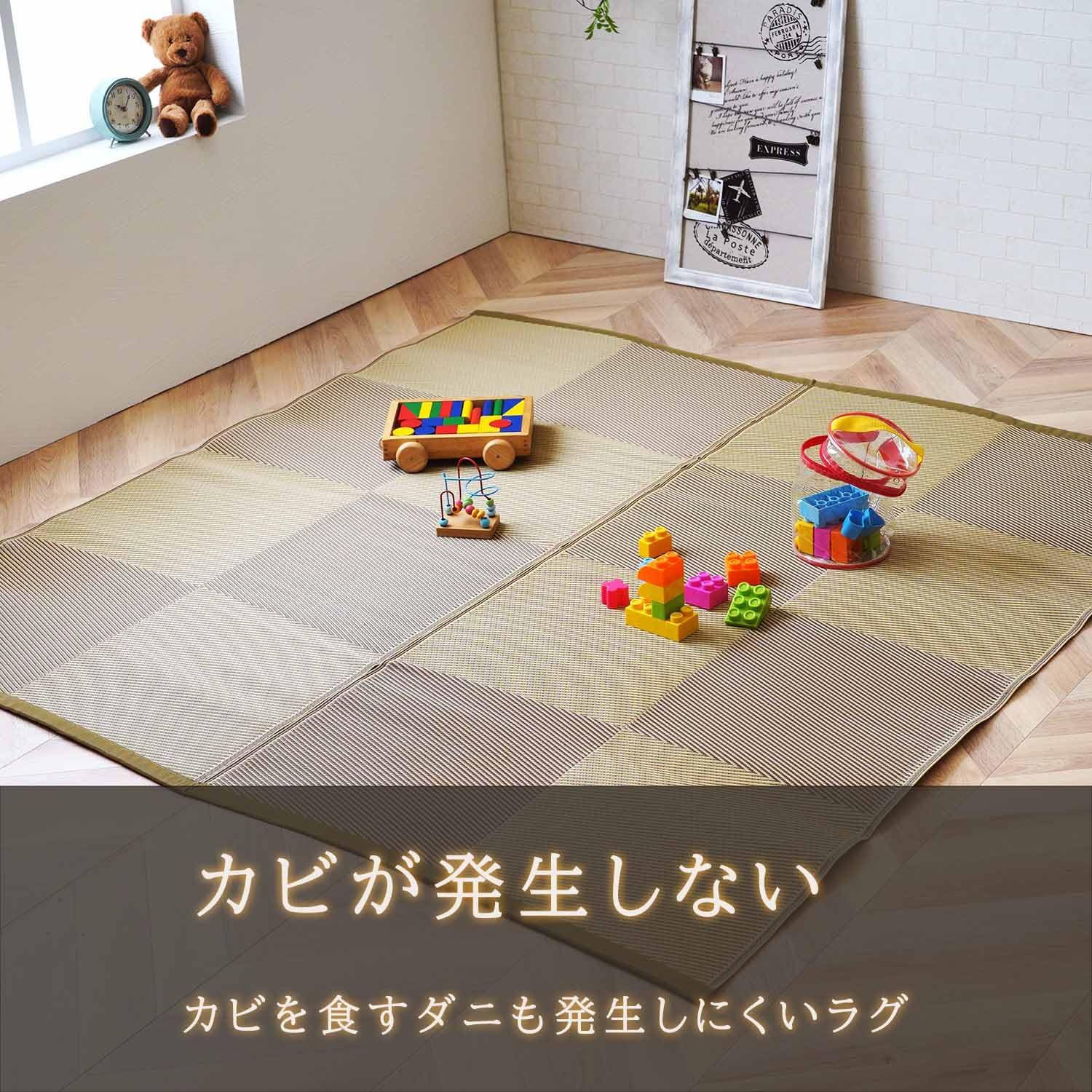 新品 イケヒコ ラグカーペット ポリプロピレン 単品 洗える ござ 日本