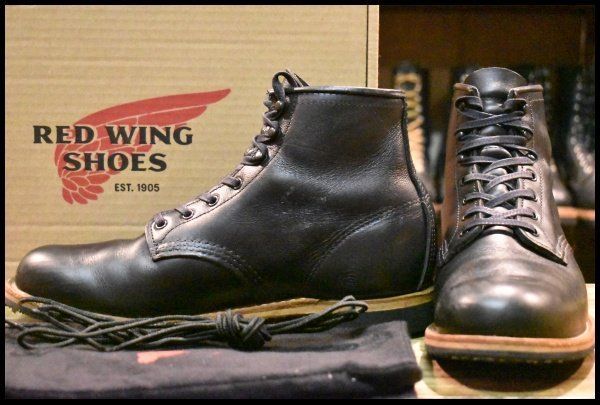 【7.5D 箱付 良品 24年】レッドウィング 9423 ベックマン 黒 ブラック エクスカリバー プレーントゥ 9414 9014 ブーツ redwing HOPESMORE【GA300】