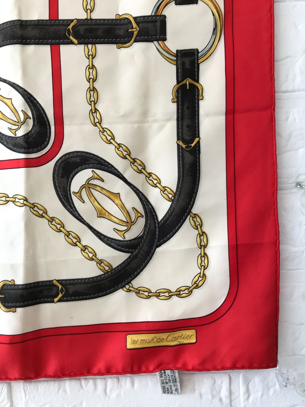 Cartier カルティエ 大判スカーフ シルク 244 - メルカリ