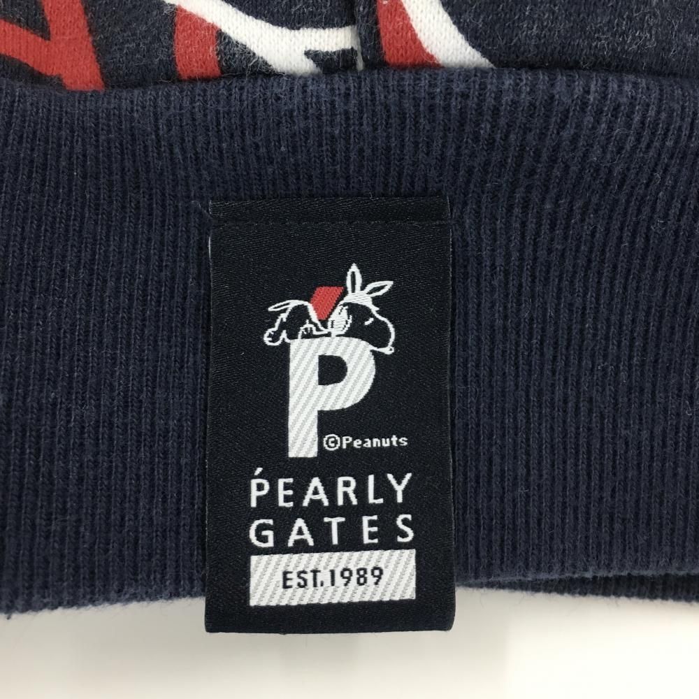 パーリーゲイツ×PEANUTS ジャケット ネイビー×レッド スヌーピー総柄