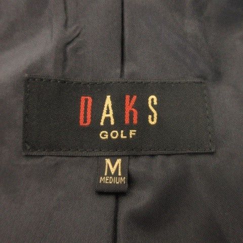 ダックス DAKS GOLF 中綿ジャケット M 黒 ブラック ひし形キルティング