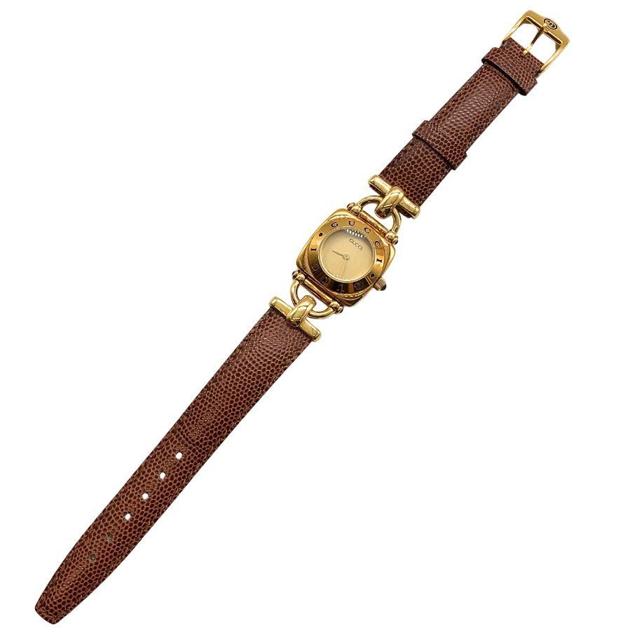 グッチ 腕時計 ホースビット 6300L ゴールド金具【AFI3】 - メルカリ