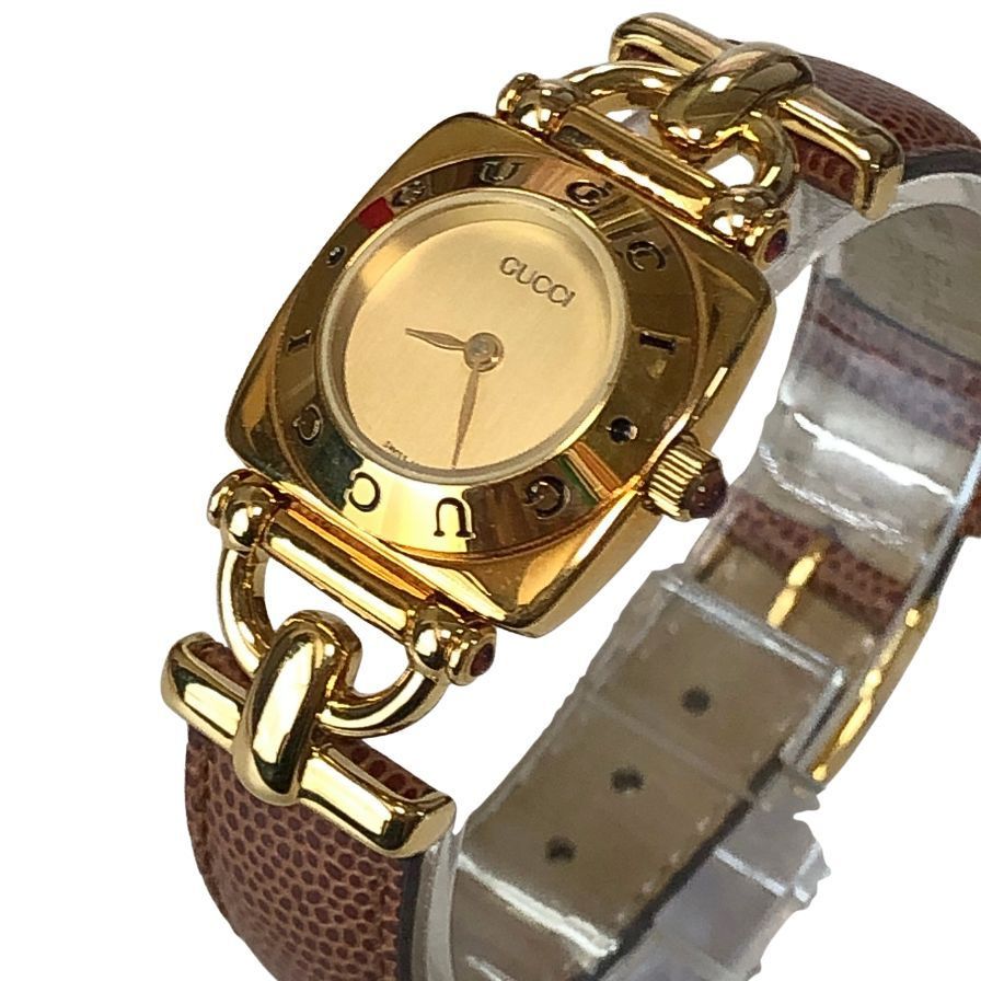 グッチ 腕時計 ホースビット 6300L ゴールド金具【AFI3】 - メルカリ