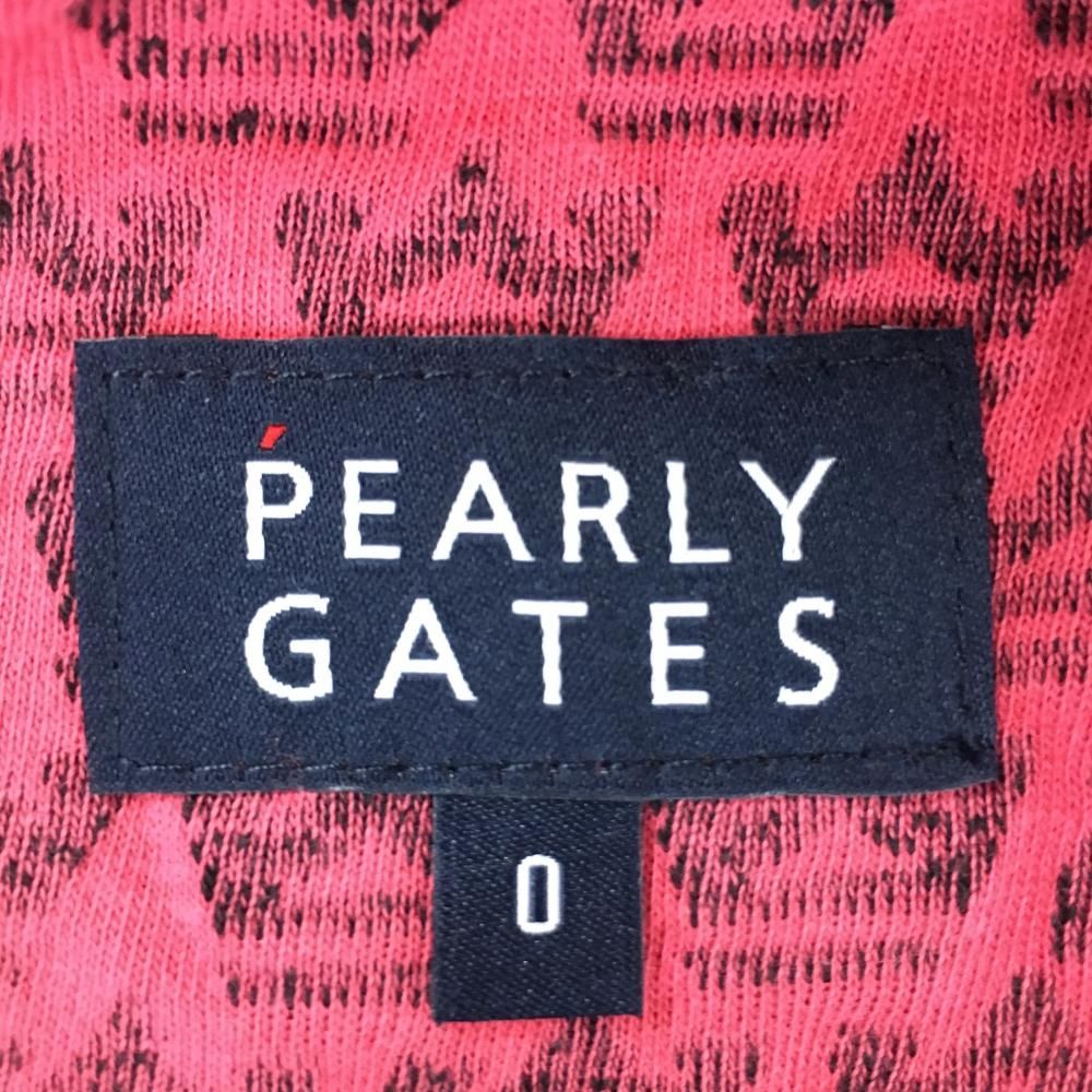 美品】パーリーゲイツ ジャケット ピンク×黒 総柄 表微起毛 韓国モデル
