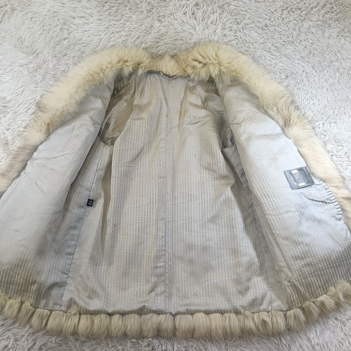 SAGAFOX ブルーアイリス ファーコート リアルファー 貂 本毛皮