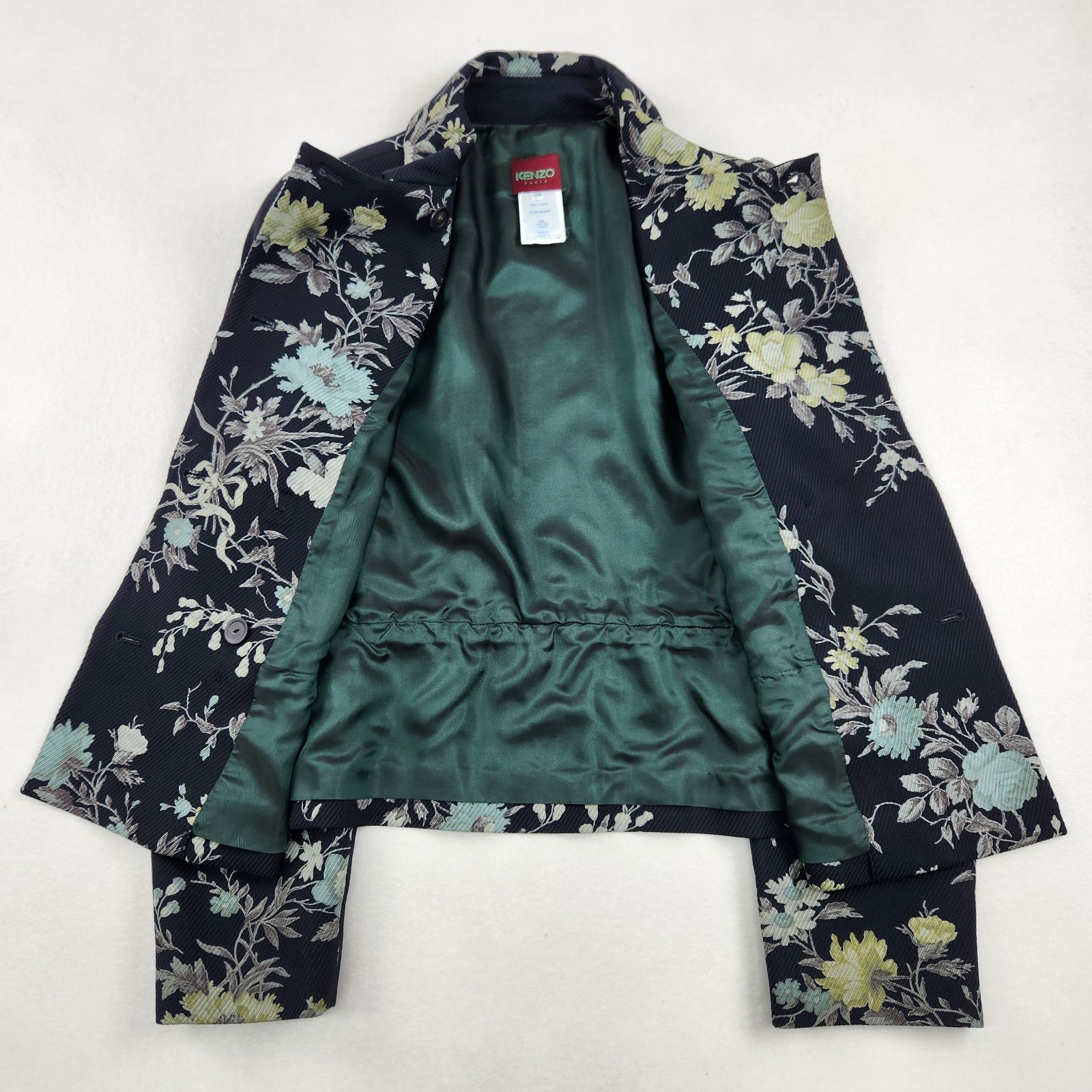 KENZO テーラードジャケット ウール フローラルジャガード
