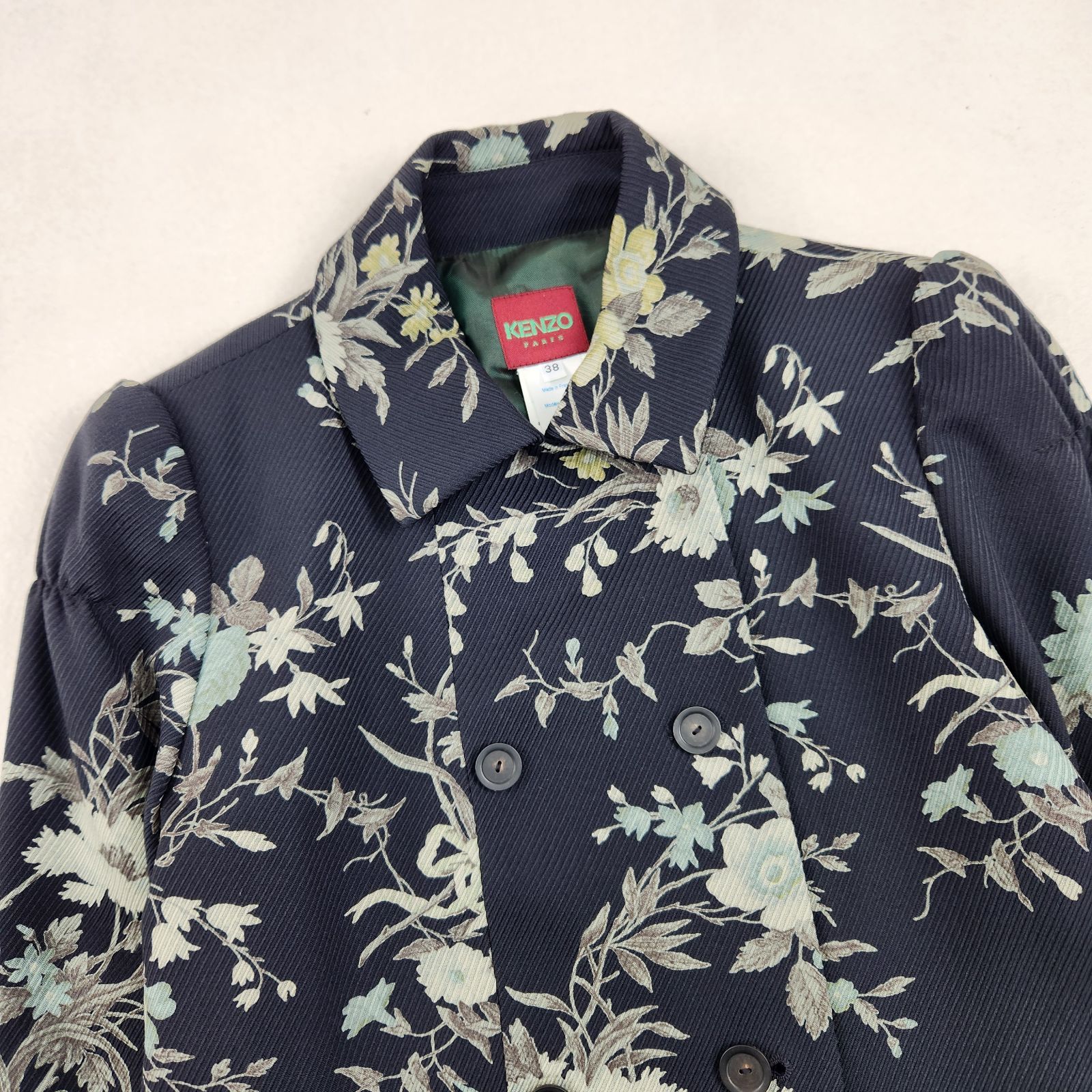 KENZO テーラードジャケット ウール フローラルジャガード