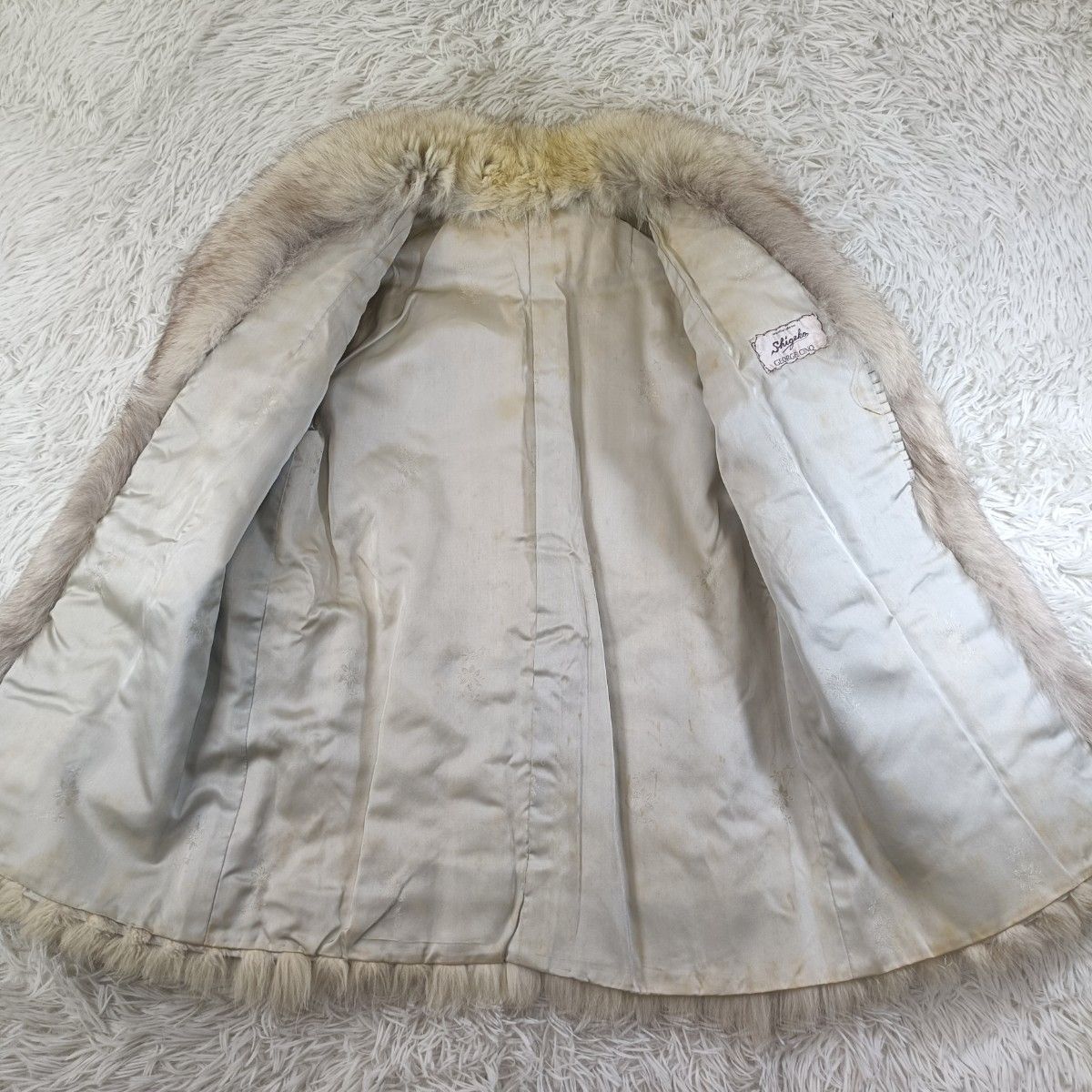 ブルーフォックス ファーコート リアルファー 貂 本毛皮 狐 FOX