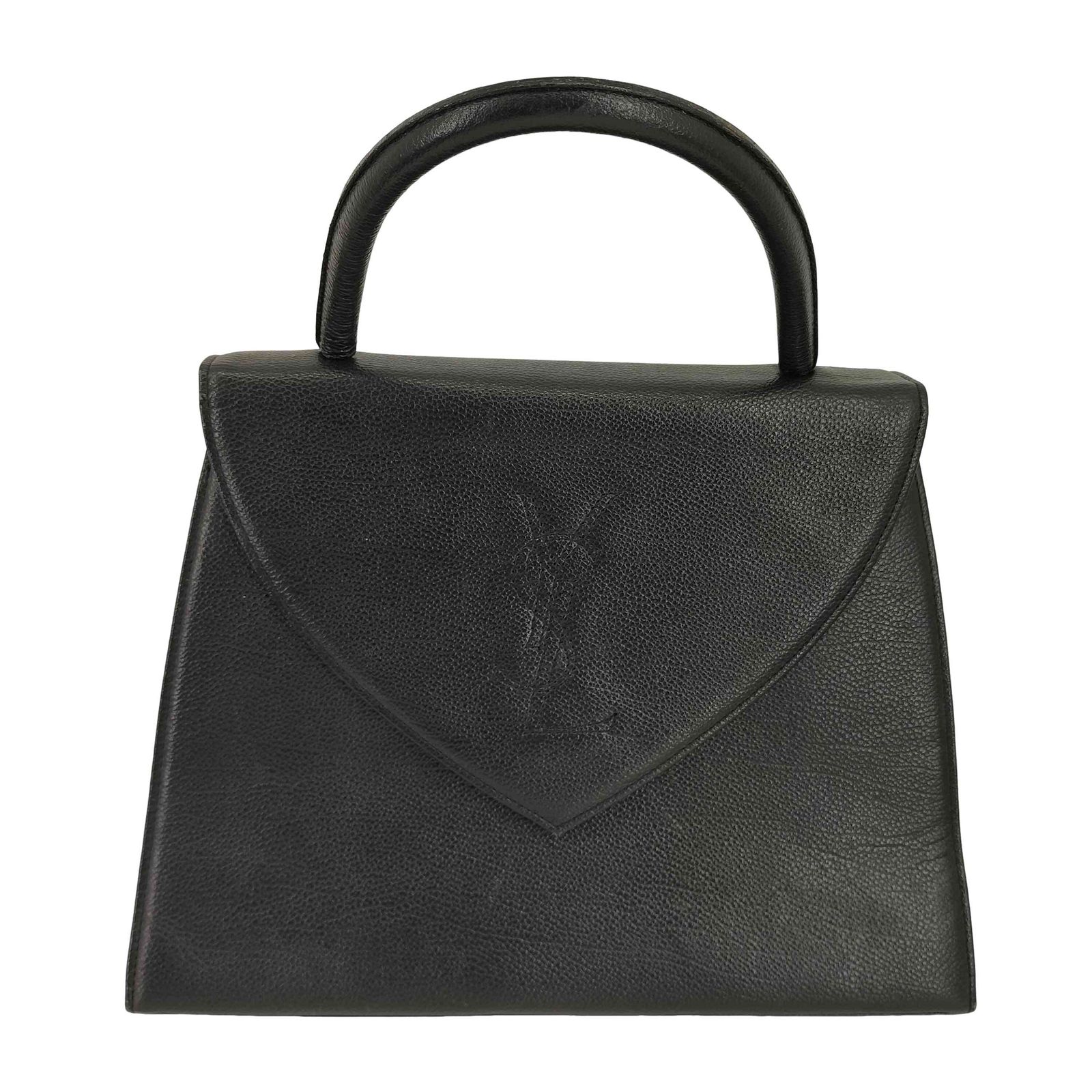 イヴサンローラン Yves Saint Laurent YSLロゴ レザーハンドバッグ 