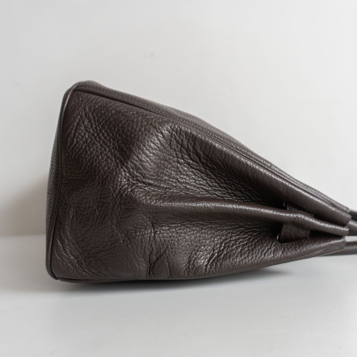 美品】 SITA PARANTICA 【シボ革 レザー ハンドバッグ 】ブラウン  