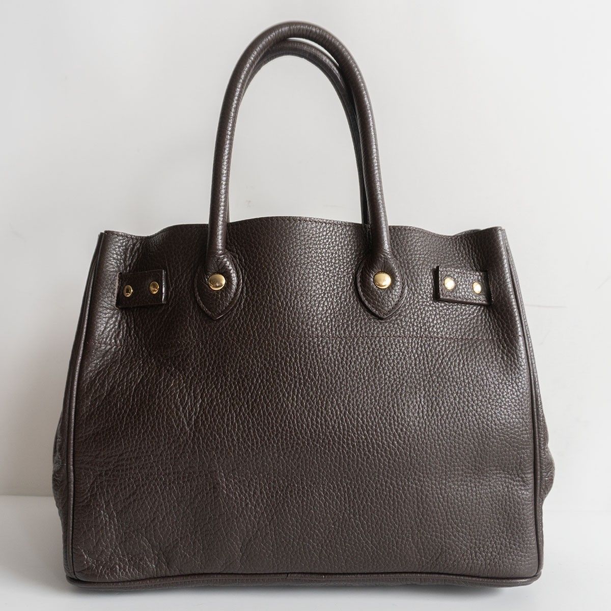 美品】 SITA PARANTICA 【シボ革 レザー ハンドバッグ 】ブラウン  