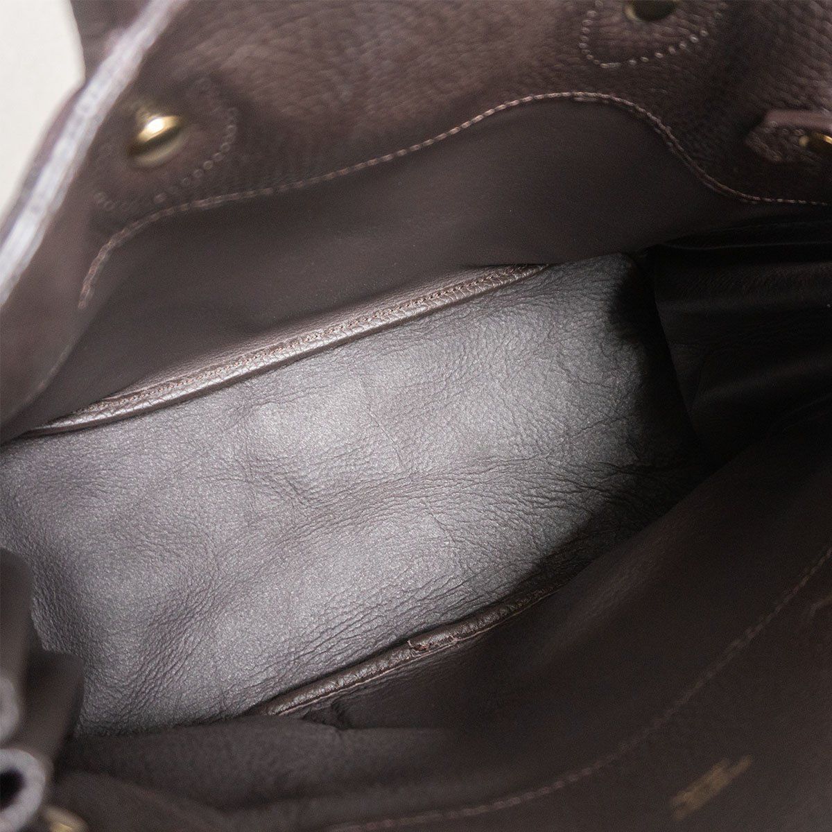 美品】 SITA PARANTICA 【シボ革 レザー ハンドバッグ 】ブラウン  