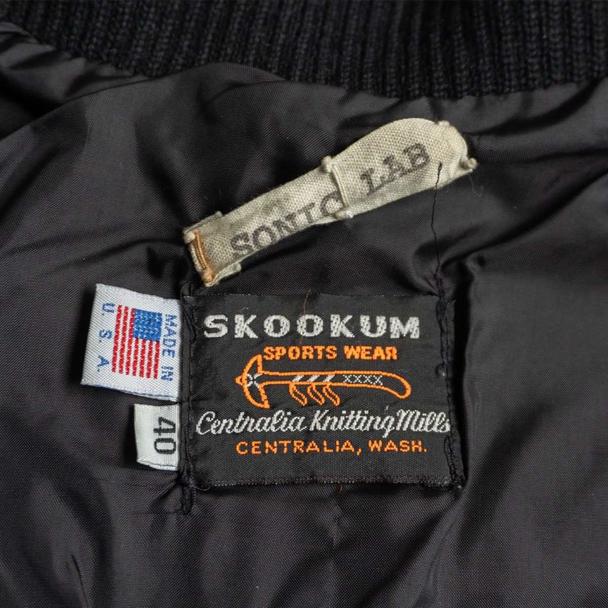 美品】SKOOKUM【レザー スタジャン】40 ブラック ジャケット