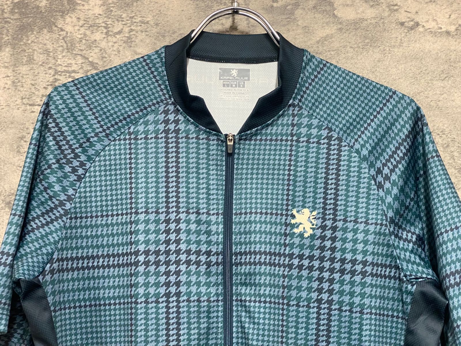 JU134 カペルミュール KAPELMUUR 半袖 サイクルジャージ L 緑 千鳥