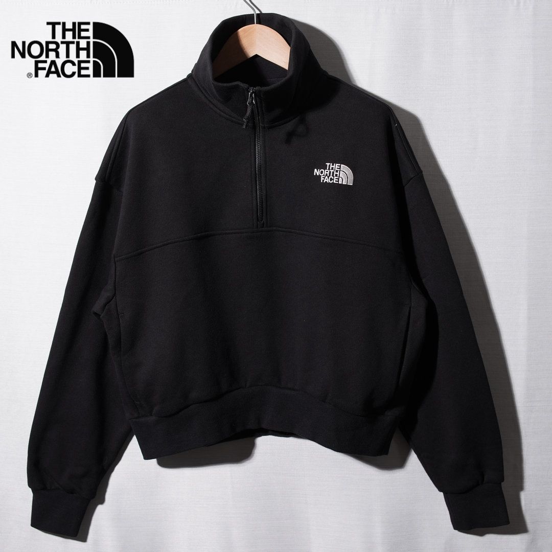 美品 ノースフェイス THE NORTH FACE クロップド丈 ハーフジップ 