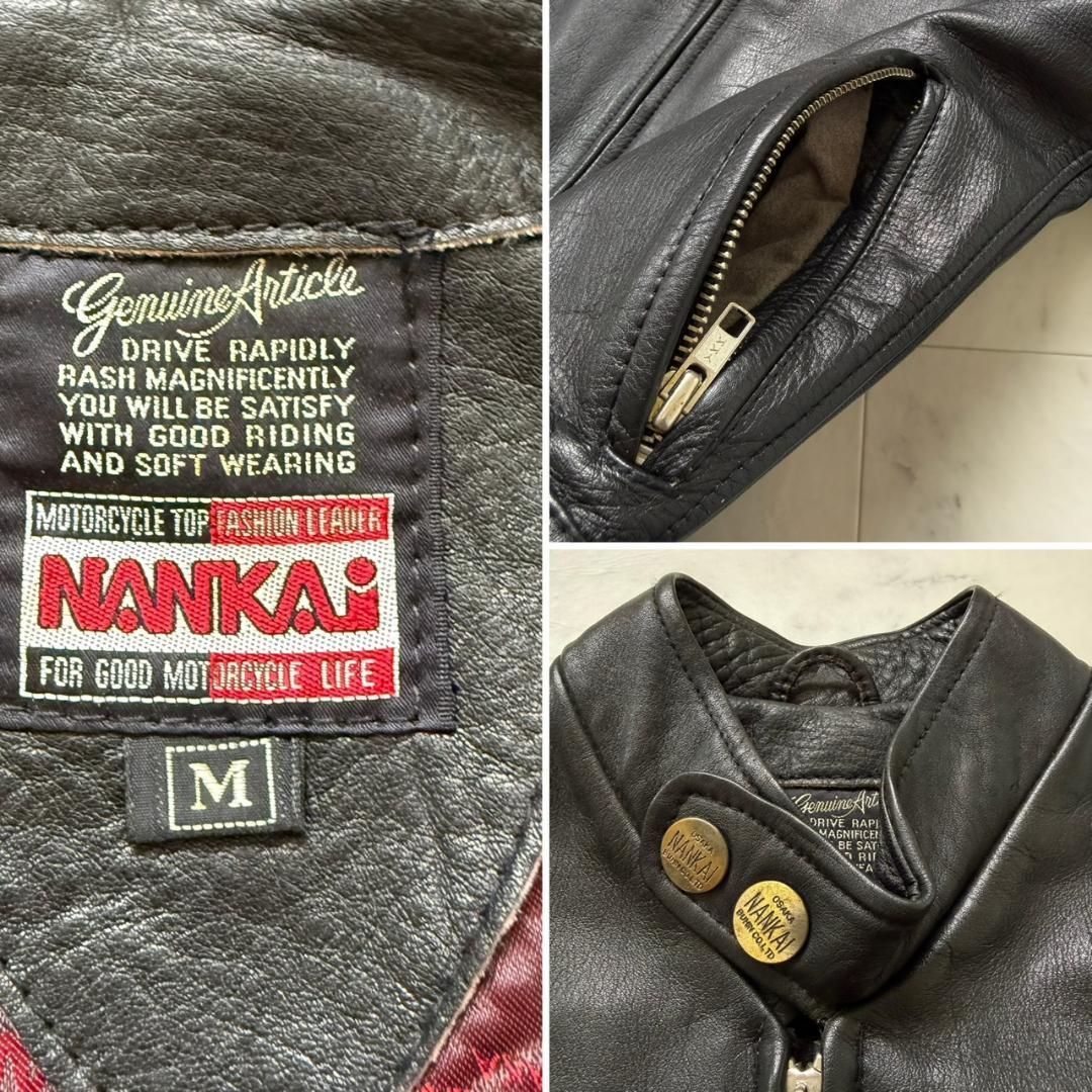 NANKAI シングルライダースジャケットブラック M - メルカリ
