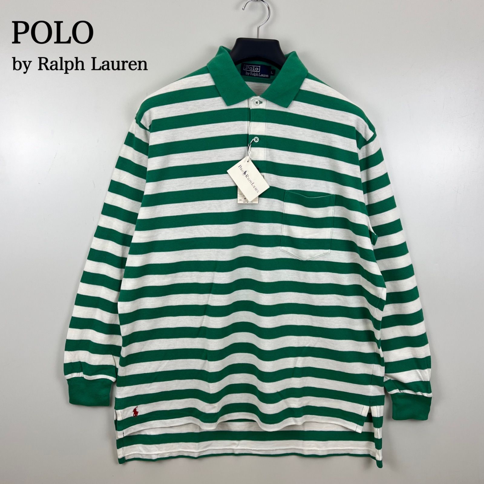 POLO by Ralph Lauren 00s archive NWT L/S polo rugger shirts L ポロ