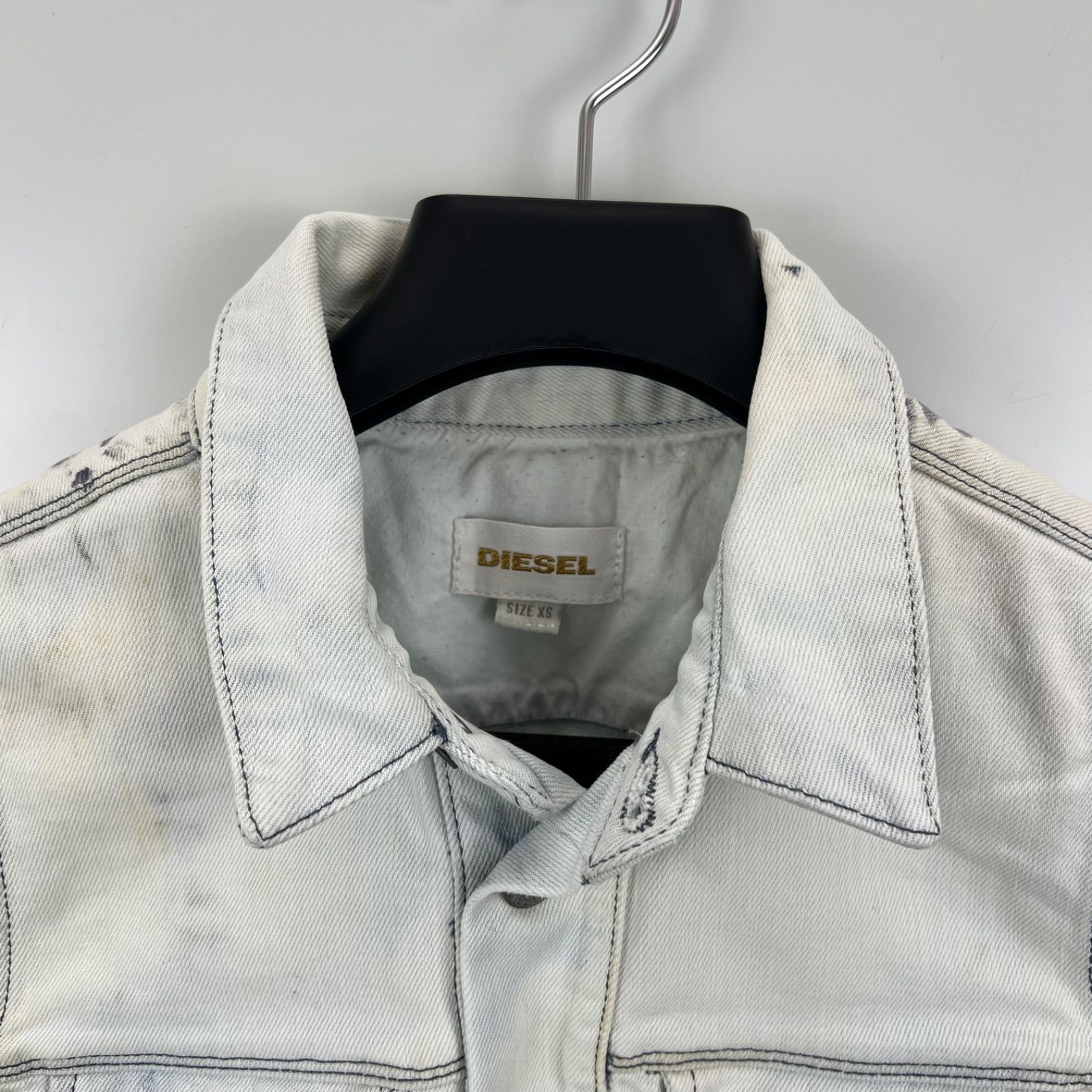 DIESEL 00s y2k grunge bleach denim vest XS ディーゼル ブリーチ 